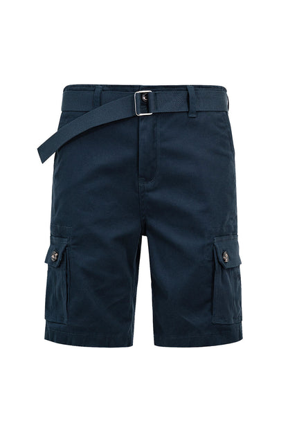 Men's Essential Solid Belted Cargo Shorts