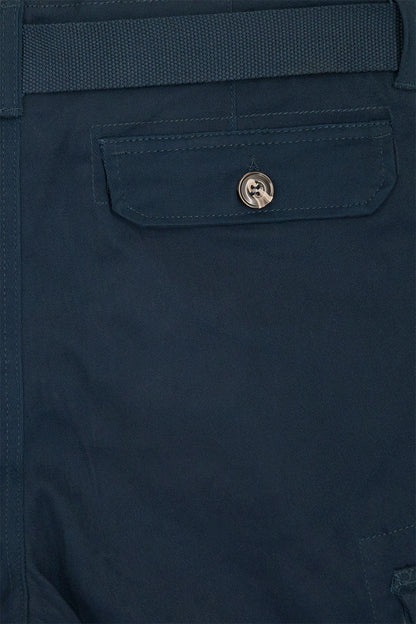 Men's Essential Solid Belted Cargo Shorts
