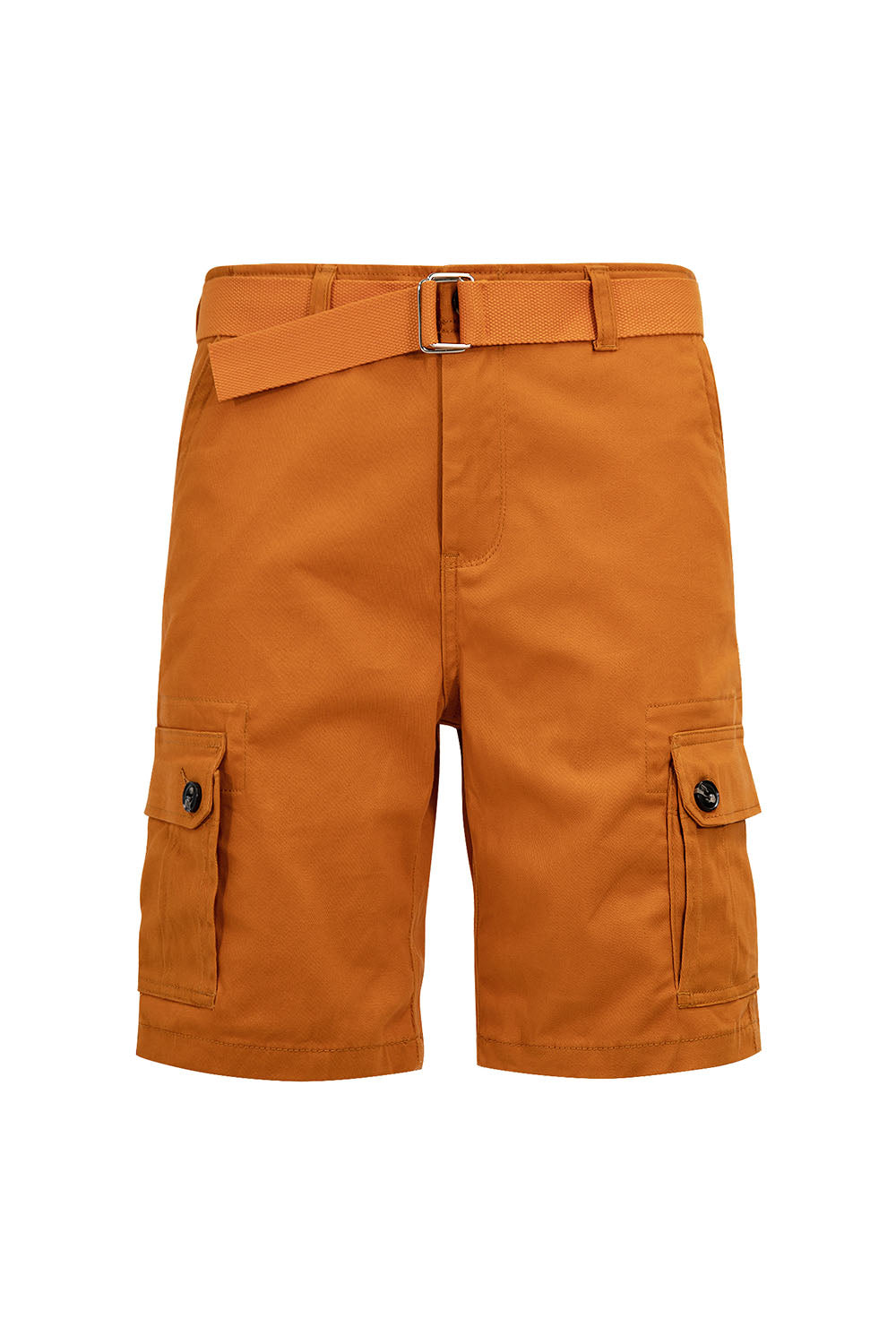 Men's Essential Solid Belted Cargo Shorts