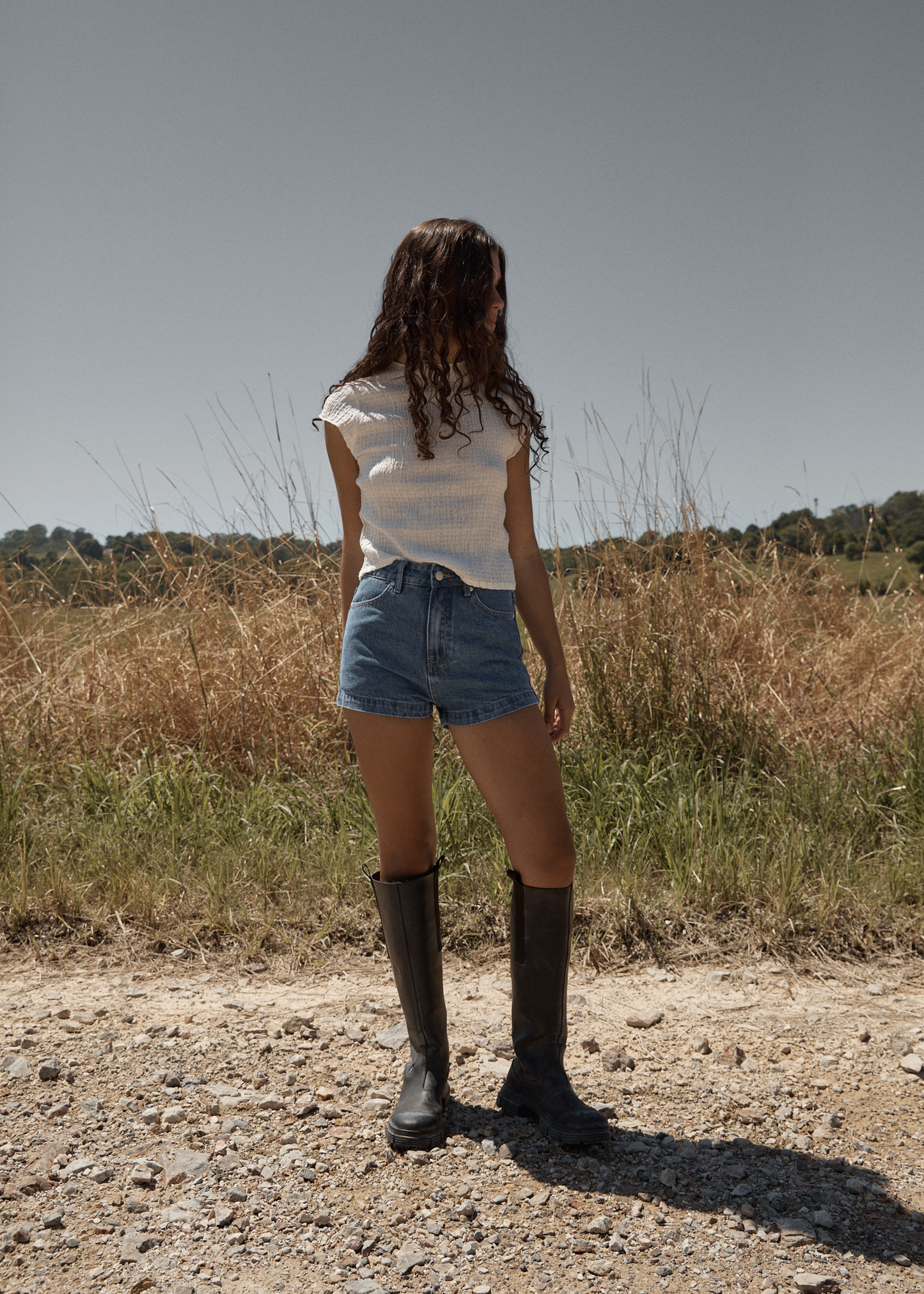 AFENDS Womens Wren - Seersucker Top - Off White