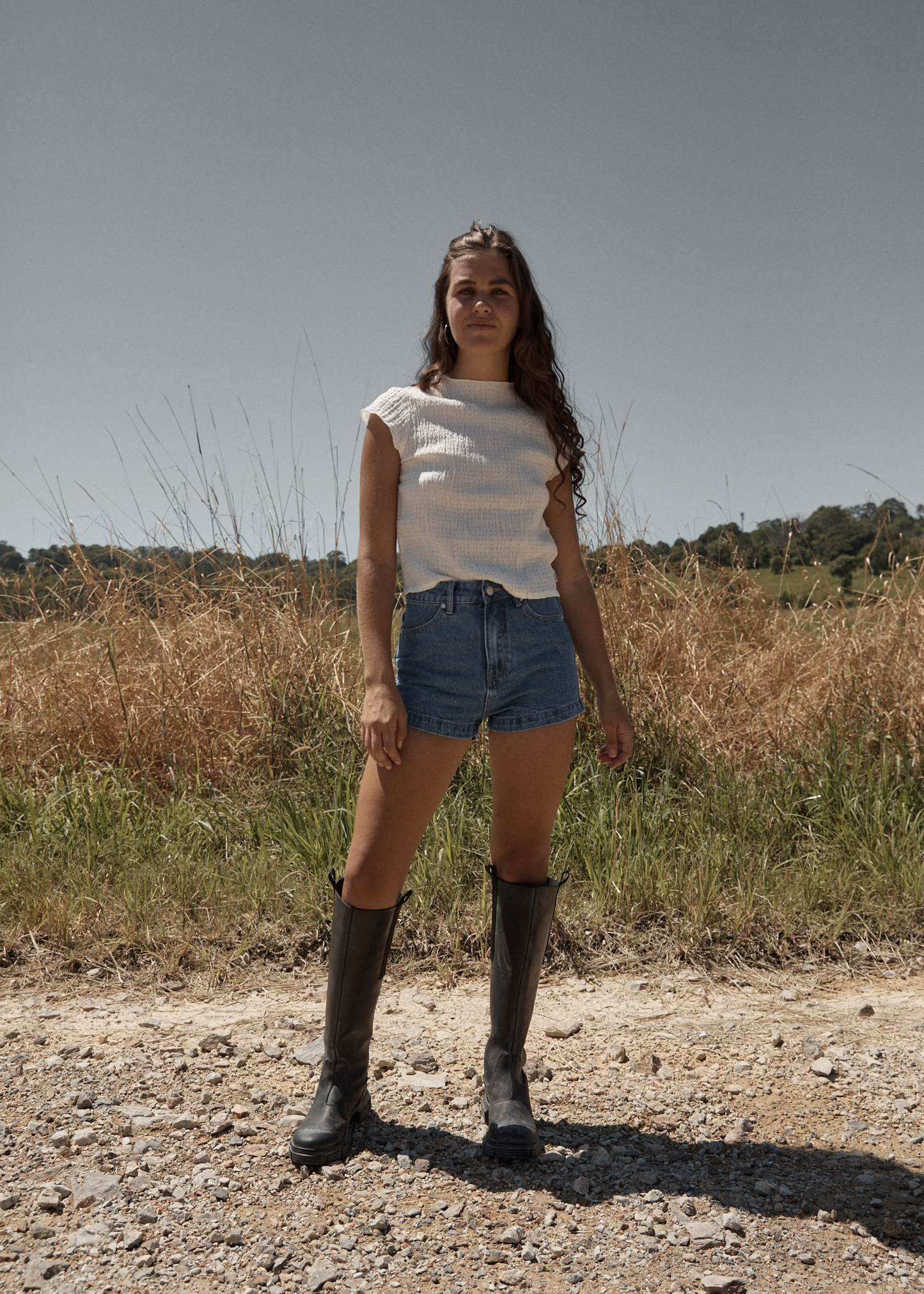 AFENDS Womens Wren - Seersucker Top - Off White