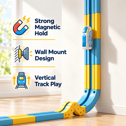 Magnetic DIY Train Track Set – Creative Building Toy with Endless Track Designs, Screen-Free Fun for Kids (75/100/164 PCS)