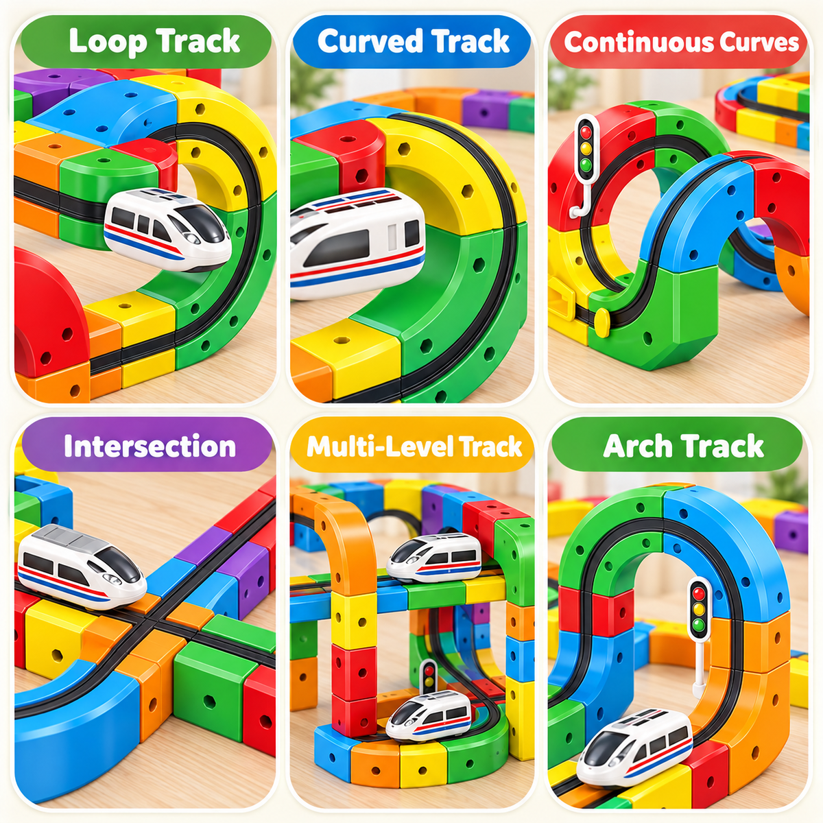 Magnetic DIY Train Track Set – Creative Building Toy with Endless Trac ...