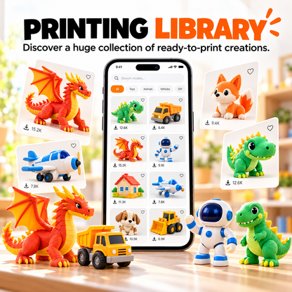 Smart AI 3D Printer – Easy-to-Use Creative Printing for All Ages