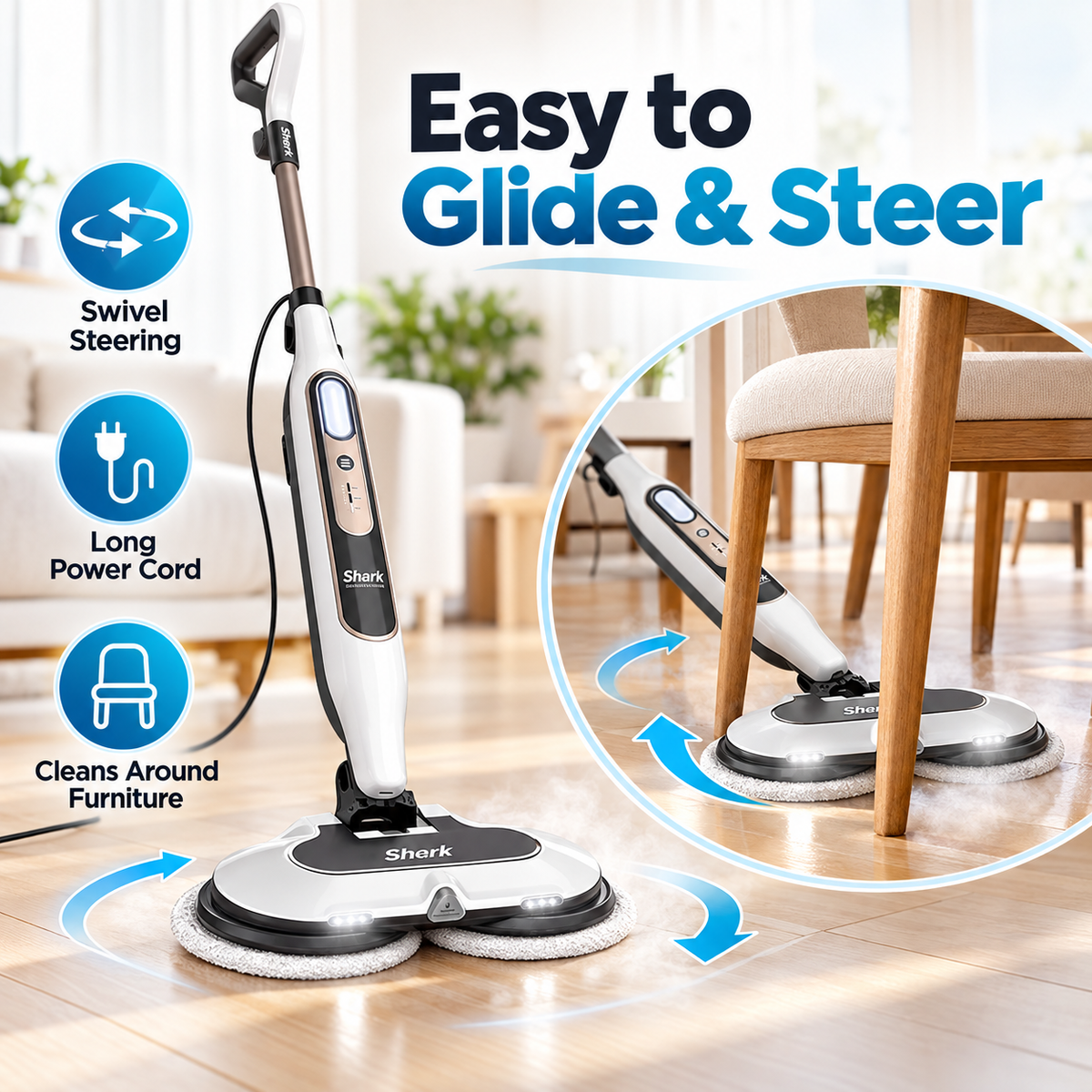 ✨Steam Mop – Deep-Clean, Sanitizing & Effortless Shine ✨