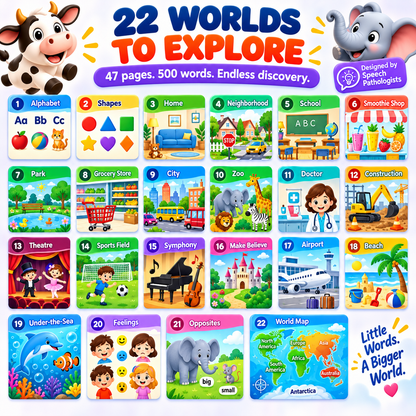 ✨ Interactive English Learning Sound Book – 500+ Words & Sentences, 24 Topics, Touch-Activated Audio for Kids
