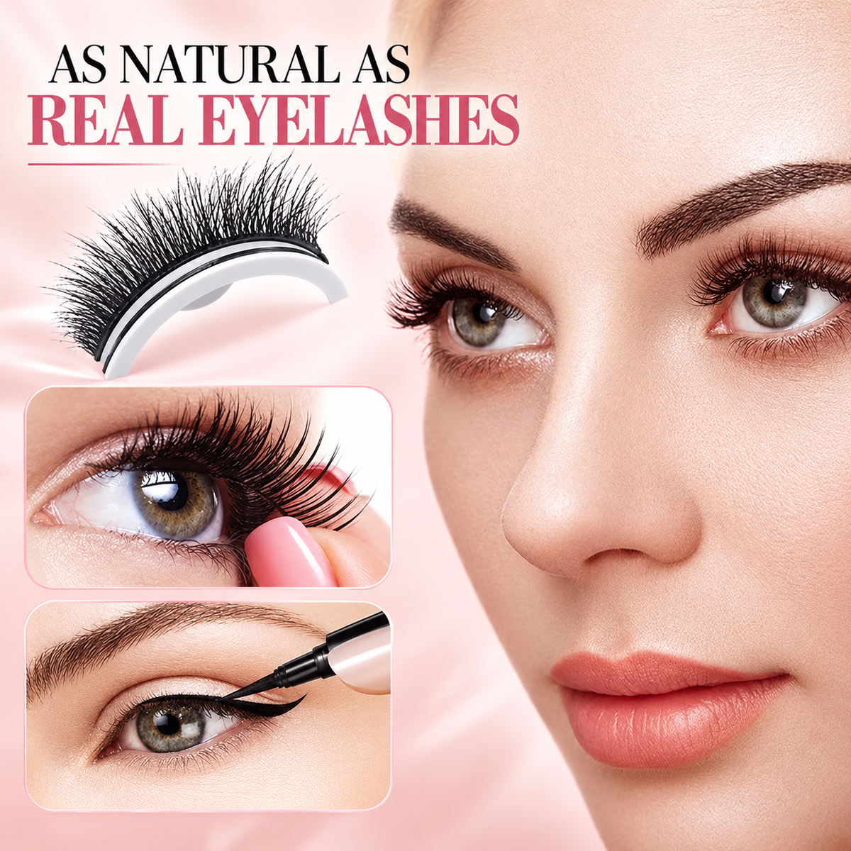 Reusable Self-Adhesive False Eyelashes – Natural-Looking Lashes for Effortless Everyday Wear