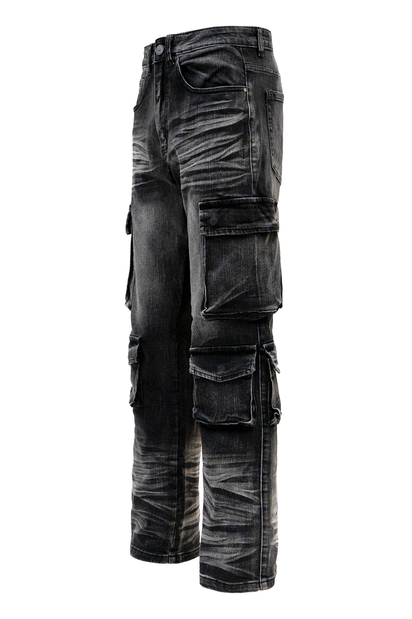 Men's Relaxed Fit Washed Utility Cargo Pants