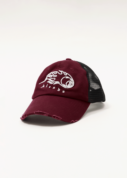 AFENDS Mens Off Balance - Six Panel Mesh Cap - Port