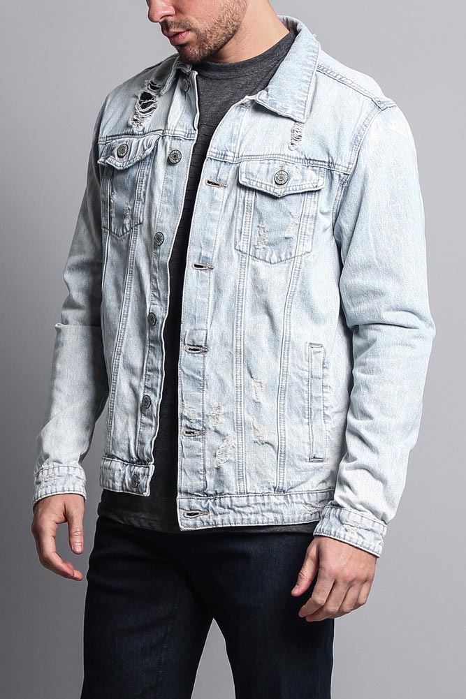 Premium Distressed Denim Jacket