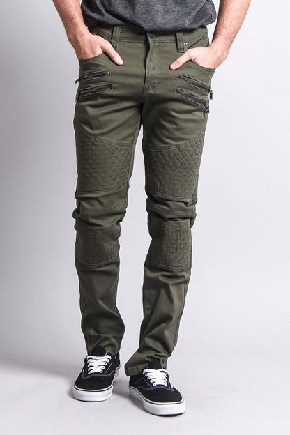 Quilted Biker Jeans