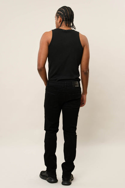 Faded Ripped Repair Denim Jeans
