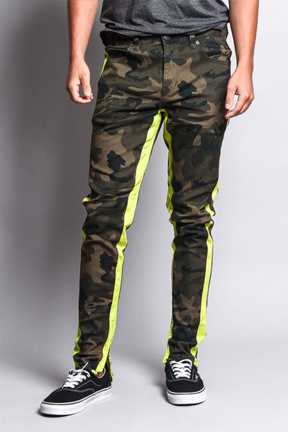 Men's Double Taped Track Style Camo Pants