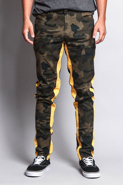 Men's Double Taped Track Style Camo Pants