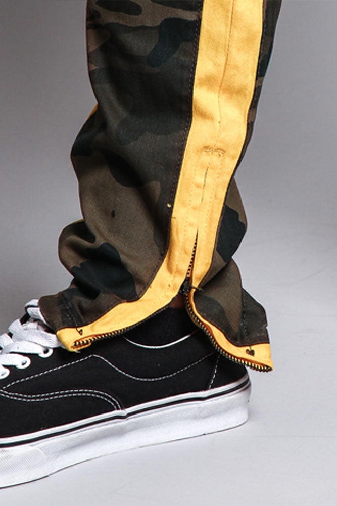 Men's Double Taped Track Style Camo Pants