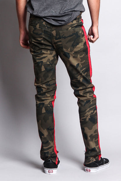 Men's Double Taped Track Style Camo Pants