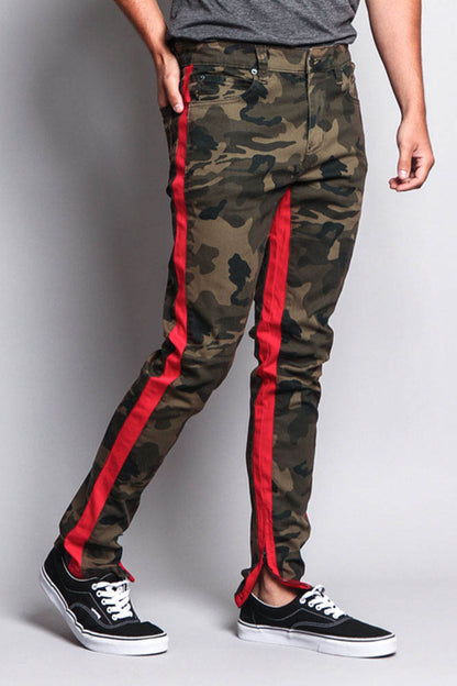 Men's Double Taped Track Style Camo Pants