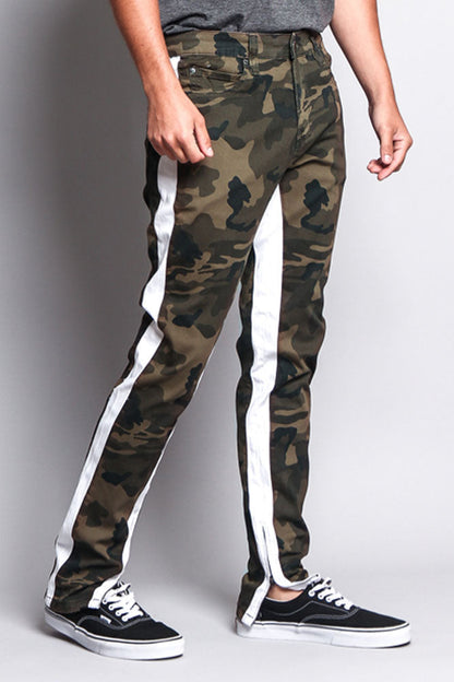 Men's Double Taped Track Style Camo Pants