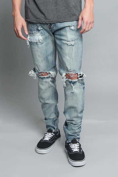 Distressed Denim Jeans