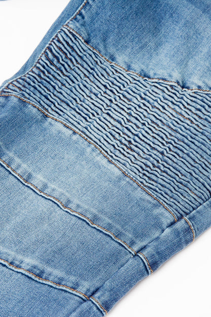 Moto Biker Denim Jeans