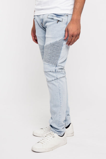 Moto Biker Denim Jeans