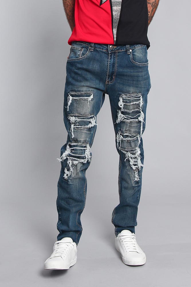 Distressed Denim Jeans