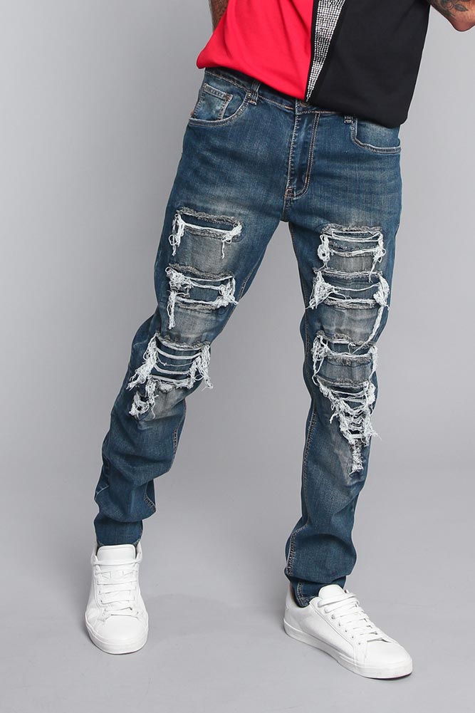 Distressed Denim Jeans