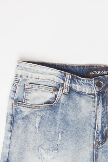 Distressed Scrunched Skinny Jeans