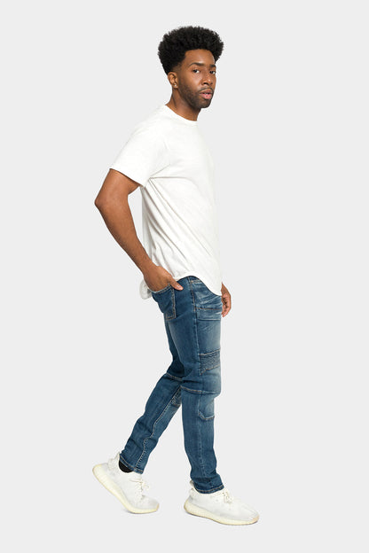 Stitch Stacked Moto Biker Denim Jeans