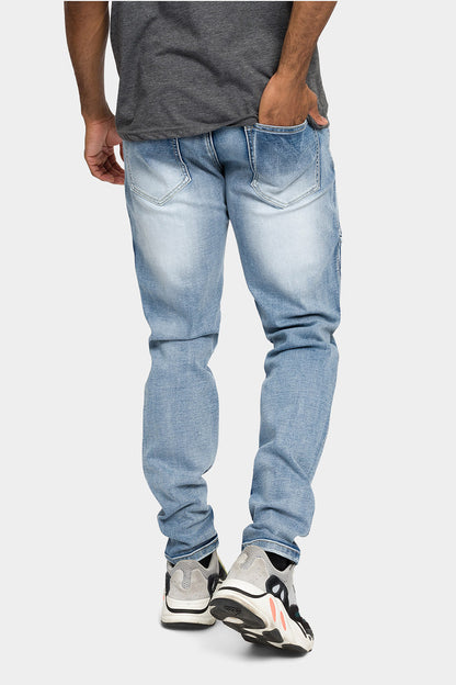 Moto Ribbed Skinny Denim Jeans