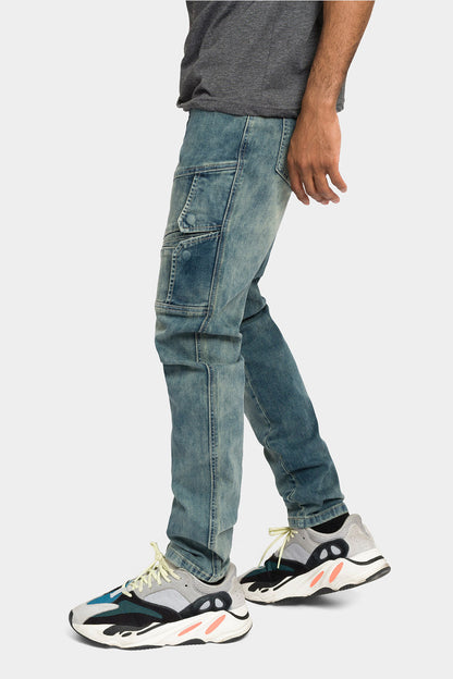 Moto Ribbed Skinny Denim Jeans