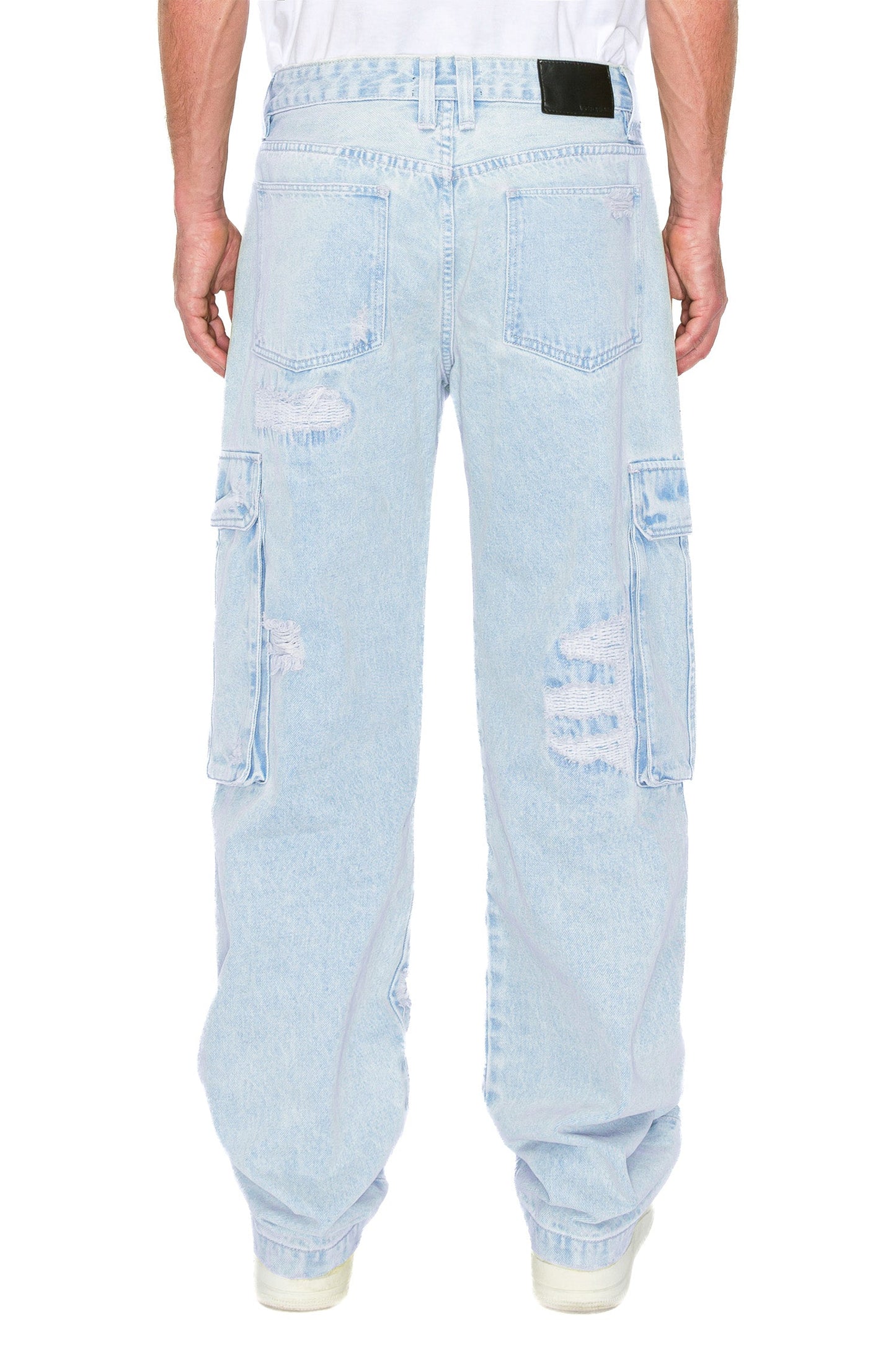 Men's Baggy Fit Cargo Denim Jeans