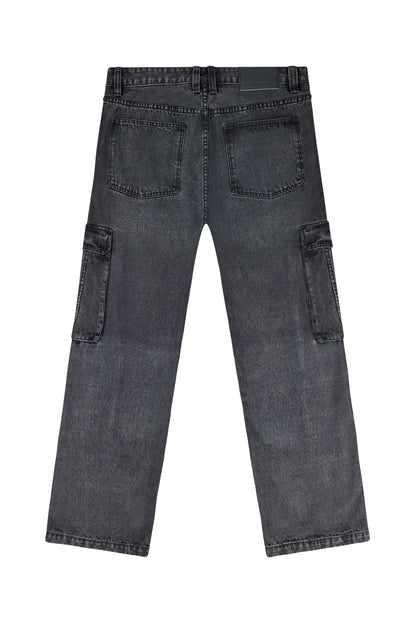 Men's Baggy Fit Cargo Denim Jeans