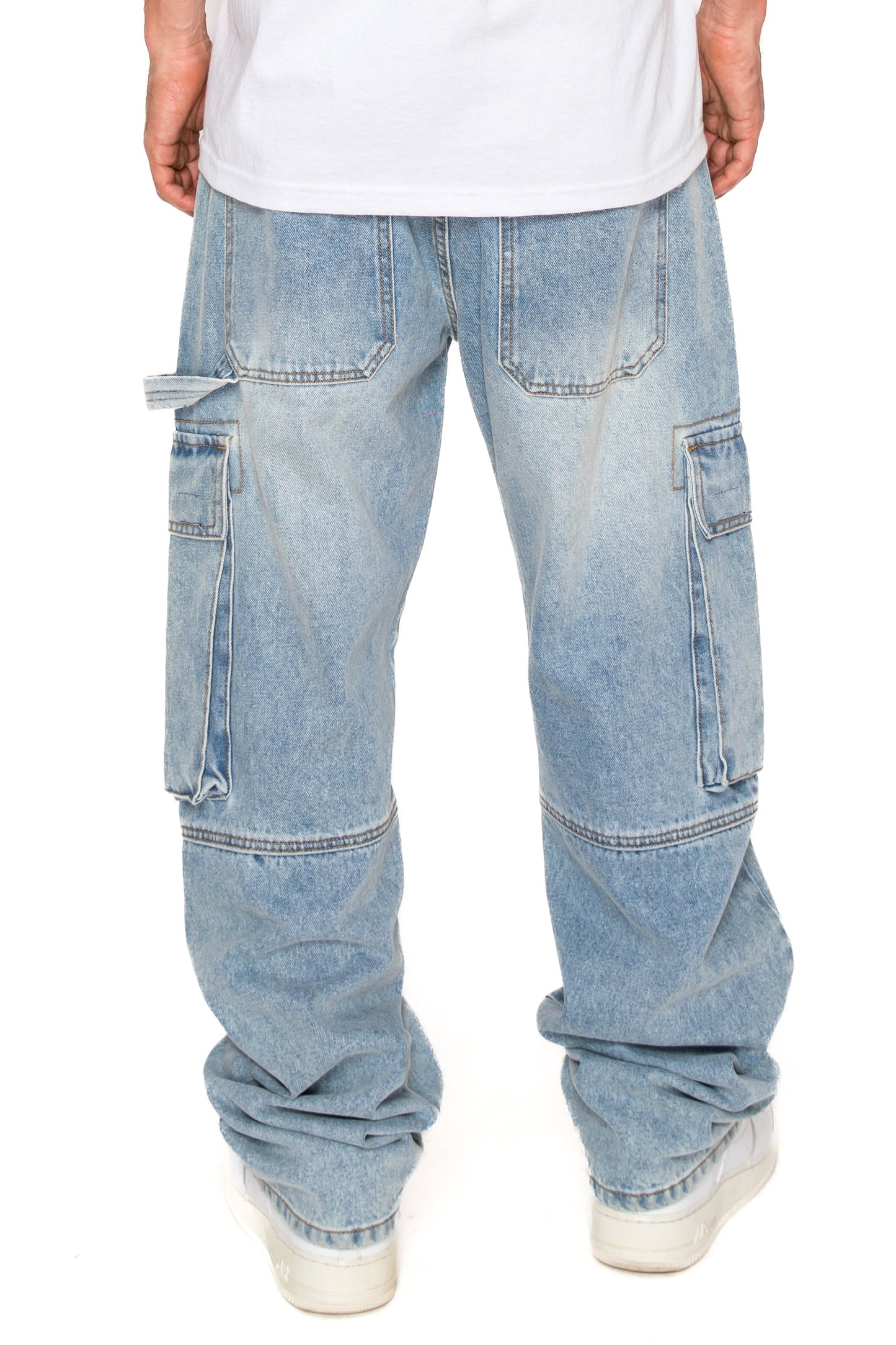 Baggy Fit Cargo Denim Jeans
