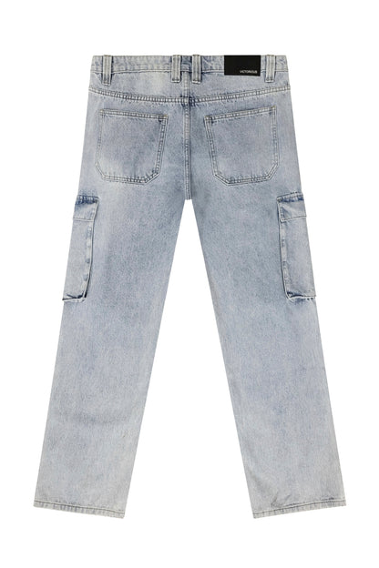 ANCHOR Baggy Fit Cargo Denim Jeans