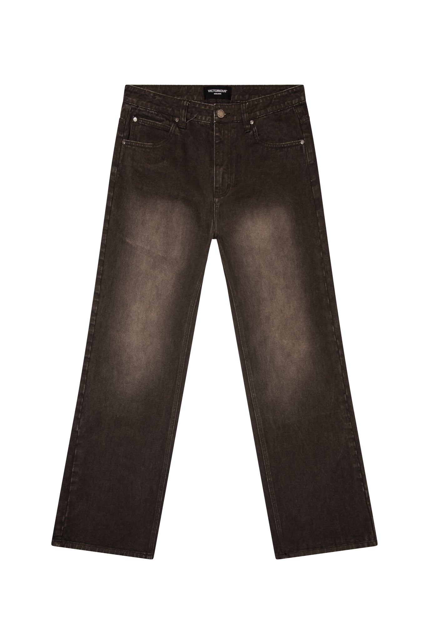 ATLAS Essential Baggy Denim Jeans - Brown