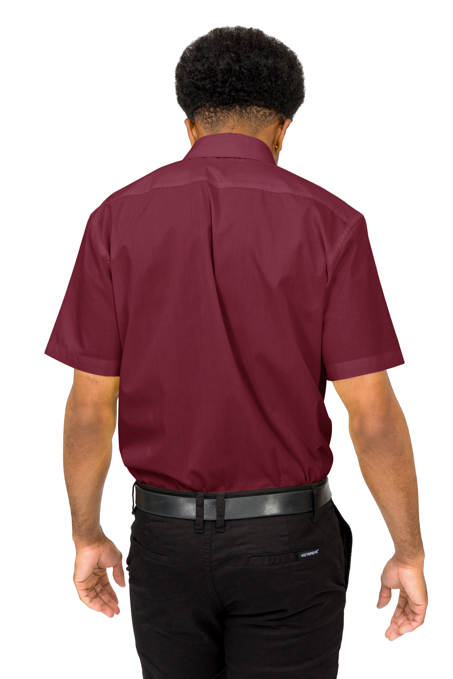 Men's Regular Fit Short Sleeve Solid Color Dress Shirts