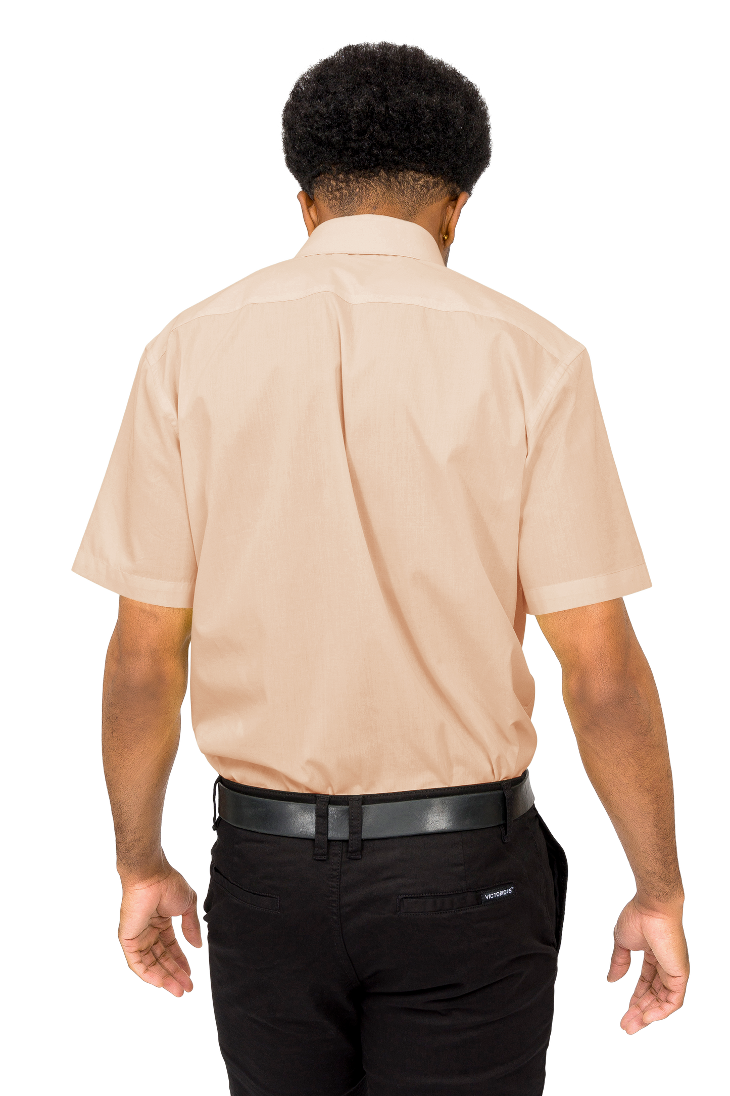 Men's Regular Fit Short Sleeve Solid Color Dress Shirts
