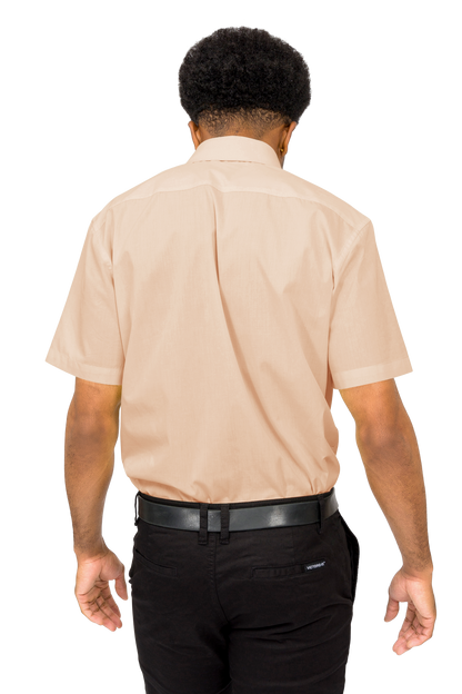 Men's Regular Fit Short Sleeve Solid Color Dress Shirts