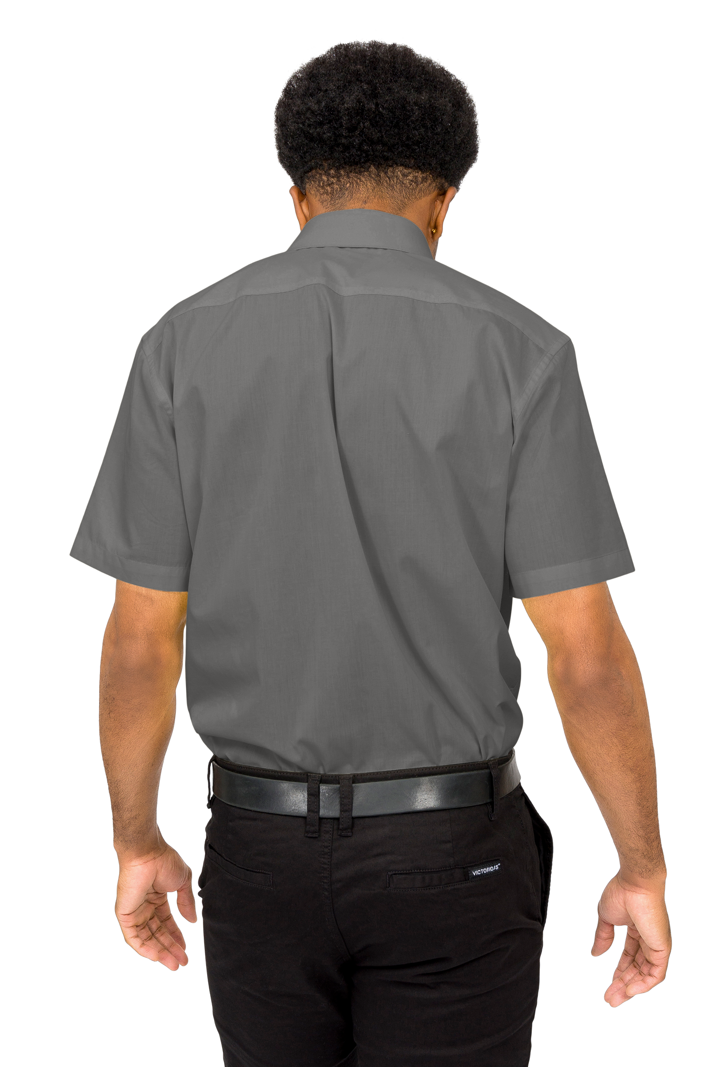 Men's Regular Fit Short Sleeve Solid Color Dress Shirts