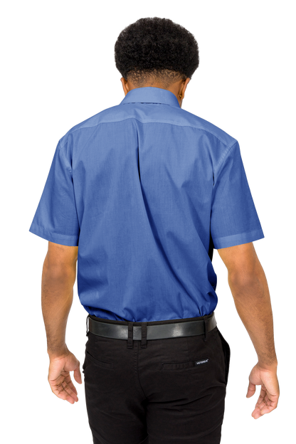 Men's Regular Fit Short Sleeve Solid Color Dress Shirts