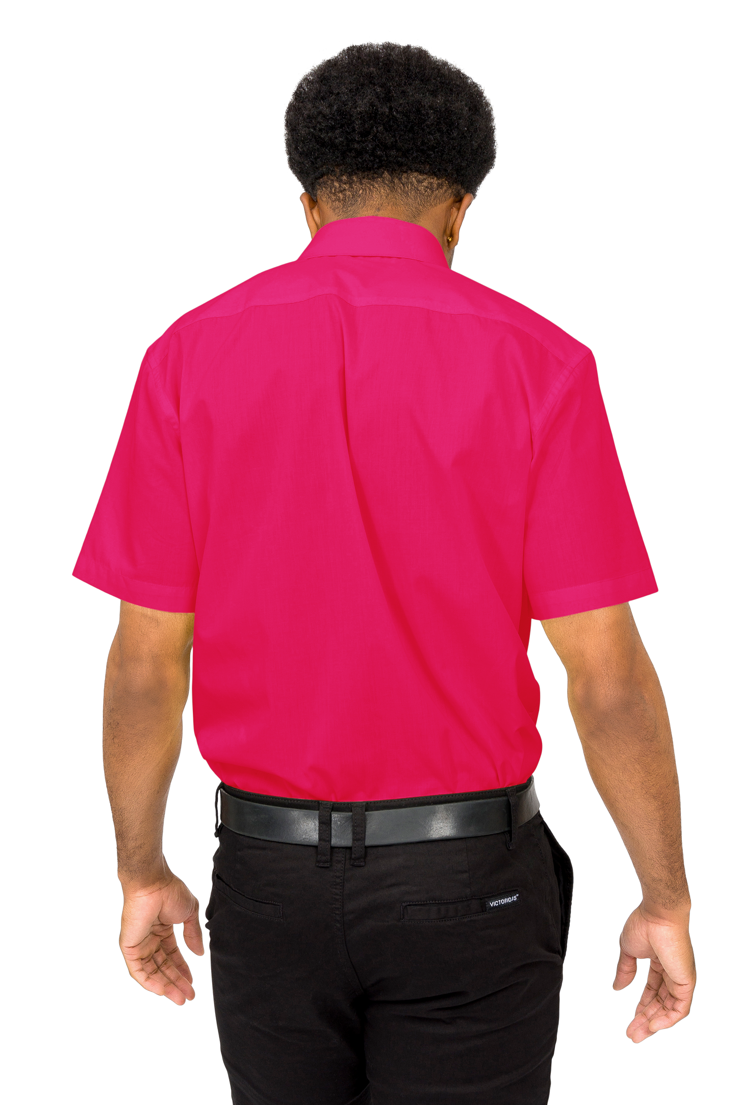 Men's Regular Fit Short Sleeve Solid Color Dress Shirts