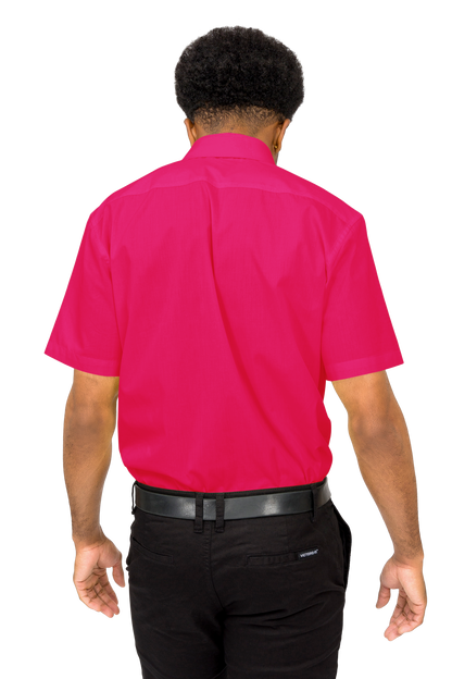 Men's Regular Fit Short Sleeve Solid Color Dress Shirts