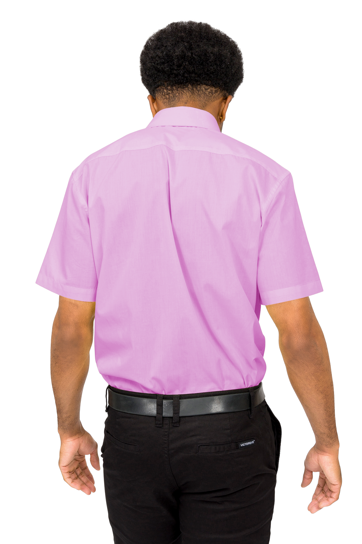 Men's Regular Fit Short Sleeve Solid Color Dress Shirts