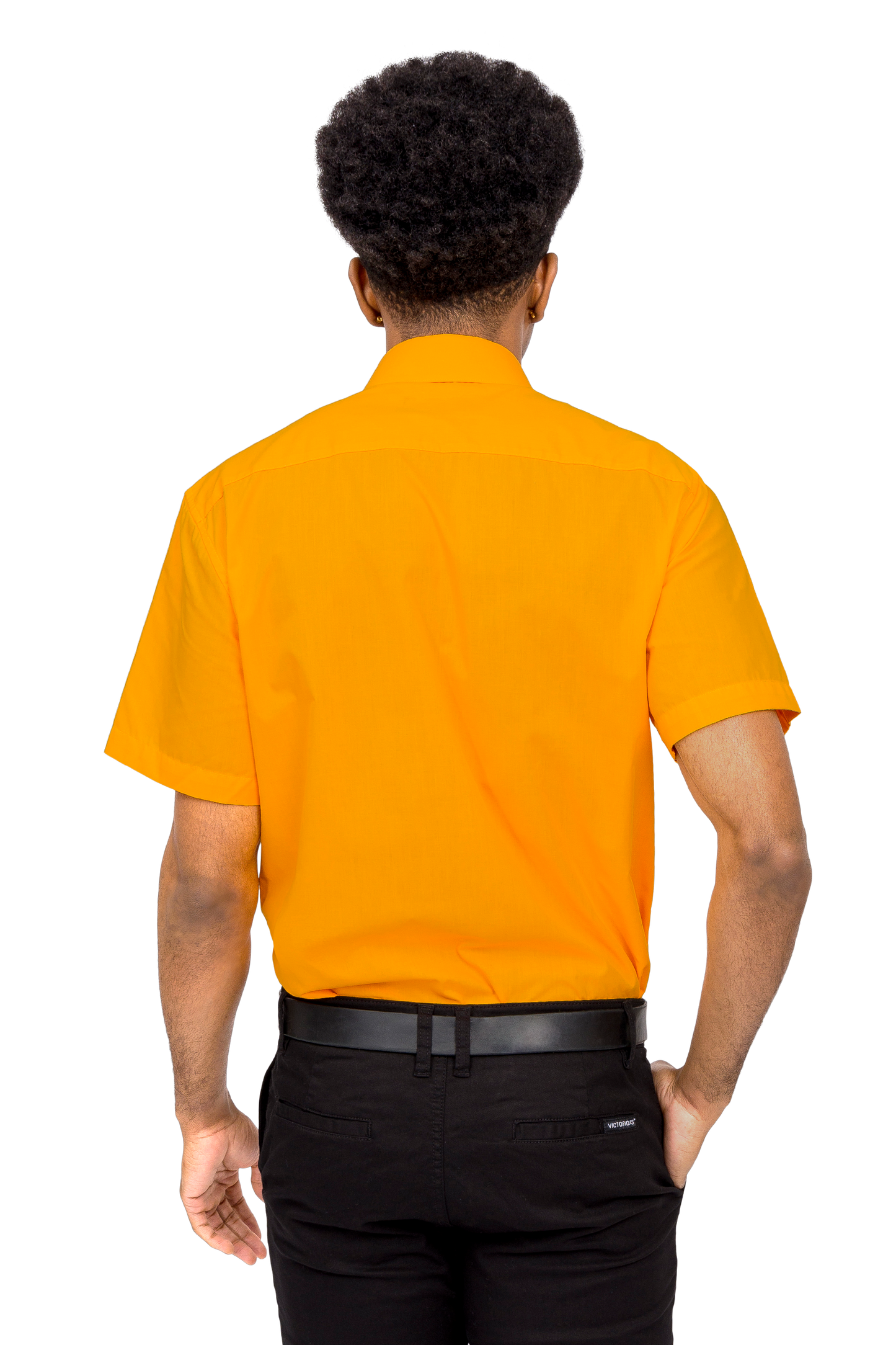 Men's Regular Fit Short Sleeve Solid Color Dress Shirts
