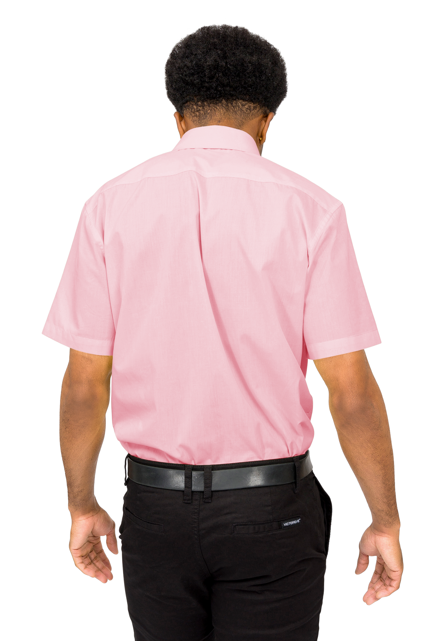 Men's Regular Fit Short Sleeve Solid Color Dress Shirts