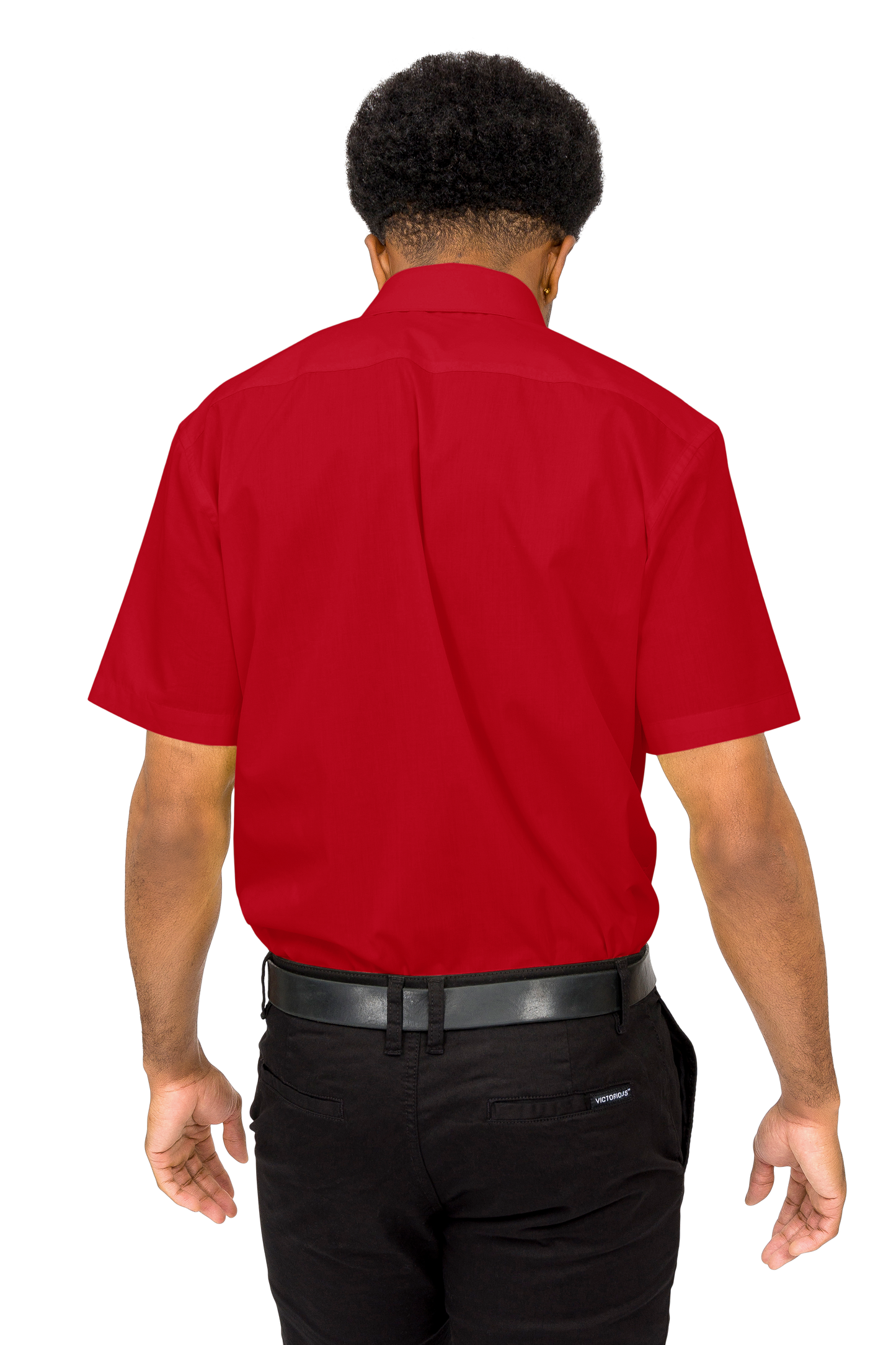 Men's Regular Fit Short Sleeve Solid Color Dress Shirts