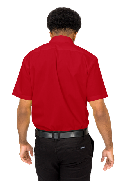 Men's Regular Fit Short Sleeve Solid Color Dress Shirts