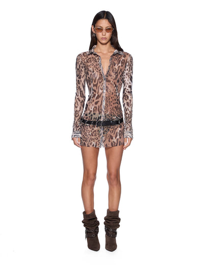 DEVIN LS SHIRTDRESS WILD