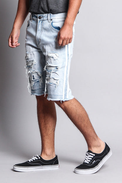 Men's Distressed Tape Shorts